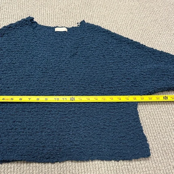 Women's Altar'd State Blue Nubby Textured Sweater, Size Medium - Picture 4 of 10